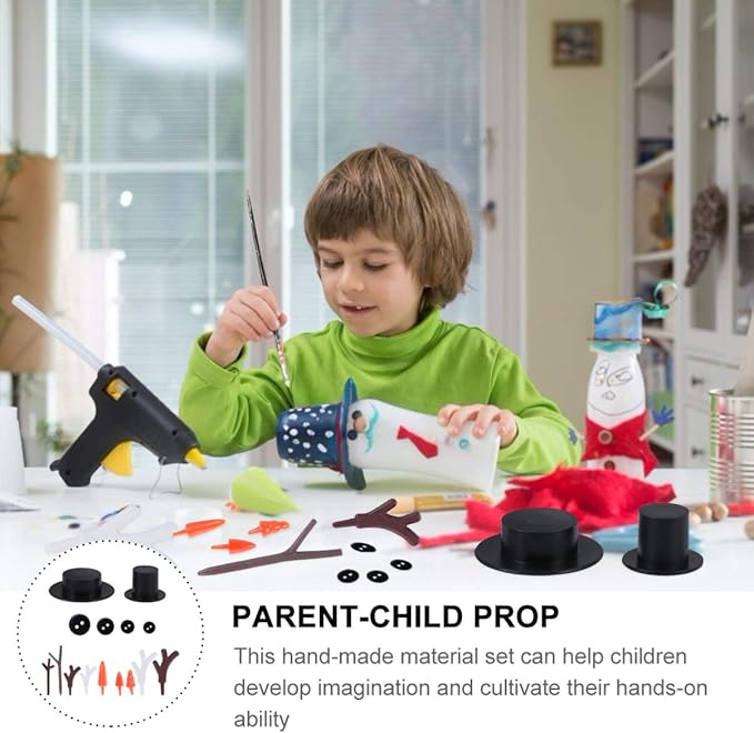 Ciieeo Decked Accessories White 332pcs Snowman Crafts Snowman Craft Kit Build Your Snowman Kit Snowman Craft Supplies DIY Kit with Nativity Accessories