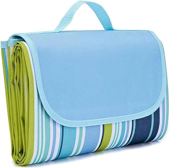 Extra Large Beach Blanket Outdoor Picnic Blankets, Foldable Waterproof Sand Free Beach Mats Picnic Mat for Festival BBQ Park Grass Lawn Camping Hiking Travel Concerts (Blue 2, 80x60 in)