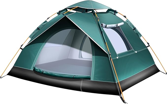 FUNANASUN 2-3 Person Camping Tent Automatic Instant Pop-Up Tents for Camping Easy and Quick Setup Camping Tent Waterproof Tent Family Tent for Camping/Backpacking/Hiking/Beach/Backyard/Outdoor Events