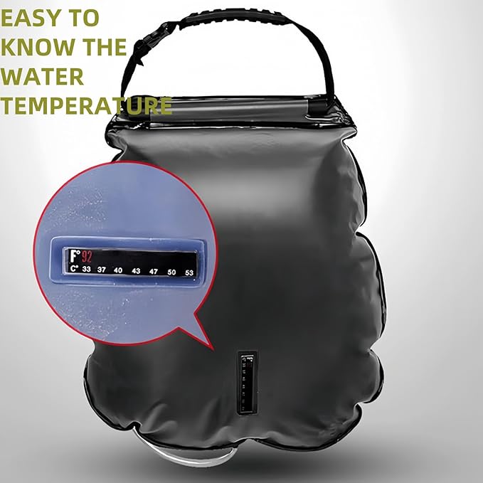 Outdoor Camping Solar Portable Shower,5 Gal/20l Solar Showers for Camping,Portable Shower Bag for Camping,Hiking,Swimming,Camping Gear