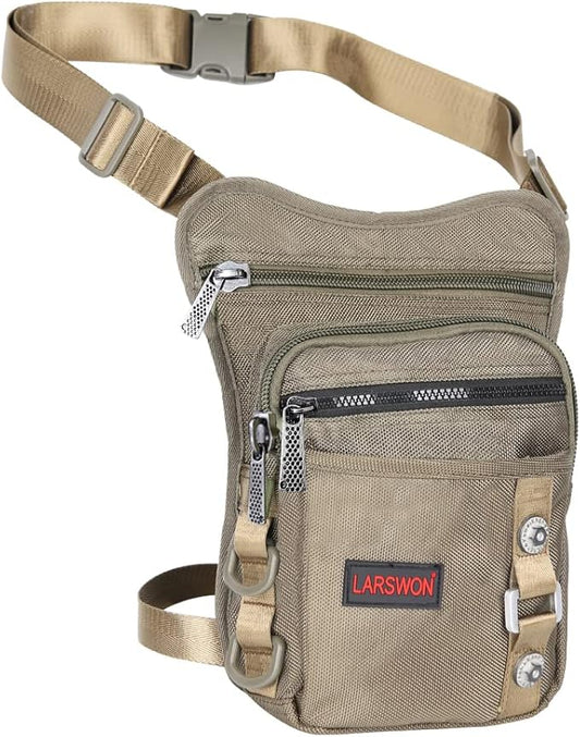 Thigh Pack, Larswon Leg Bag Thigh Pouch Bag Tactical Waist Bag Motorcycle Bag Waterproof