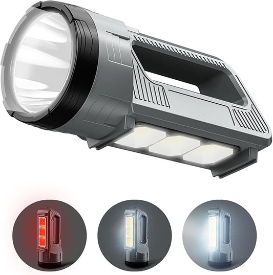 ErayLife Rechargeable LED Lantern, Camping Essentials, LED Flashlight Spotlight Lantern with 6 Light Modes, IPX4 Waterproof, Portable Bright Camping Light for Emergency, Outdoor Hiking, Power Outages