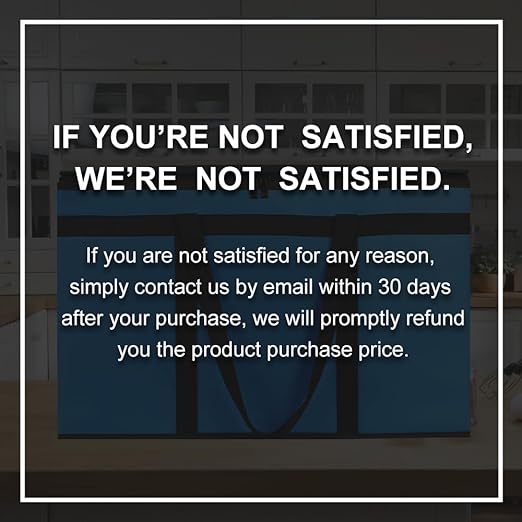 Bodaon 2-Pack Insulated Food Delivery Bag for Hot and Cold Meal, XXX-Large Cooler/Thermal Bags for Doordash/Uber Eats, Grocery Tote Insulation Bag for Catering, Pizza Warmer, Blue