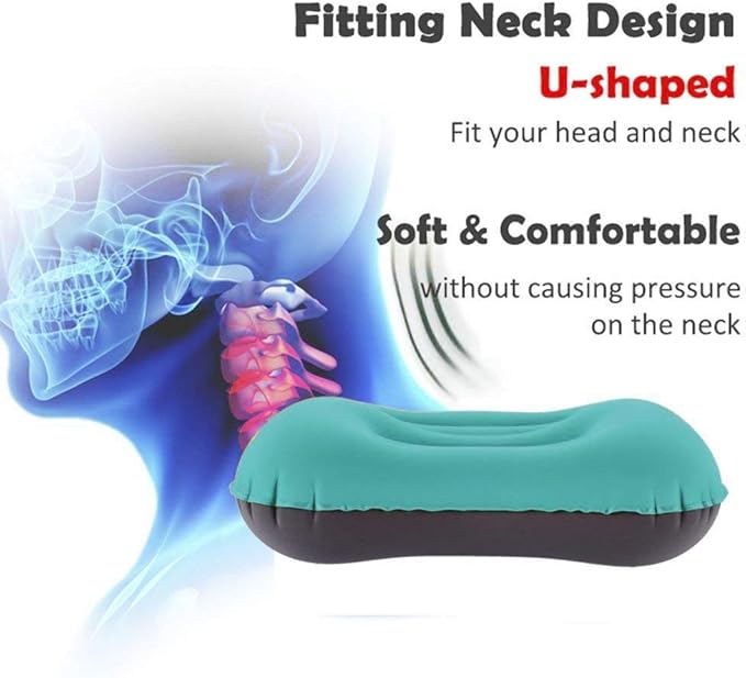 SUNYAO Ultralight Inflatable Camping Pillows - Compressible, Compact, Inflatable, Comfortable, Ergonomic Pillow for Neck & Lumbar Support While Camping,Backpacking,Hiking