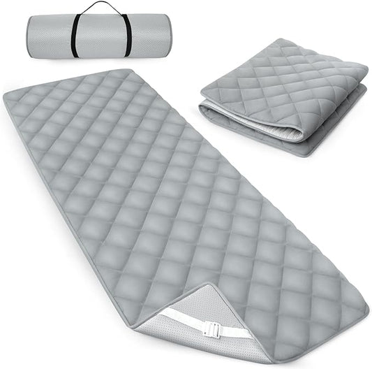Quilted Foam Mattress Topper Pad, Non-Slip Super Soft Comfortable 75"x30", Cool Sleeping Pad for Camp Cot/RV Bunk/Narrow Twin Beds