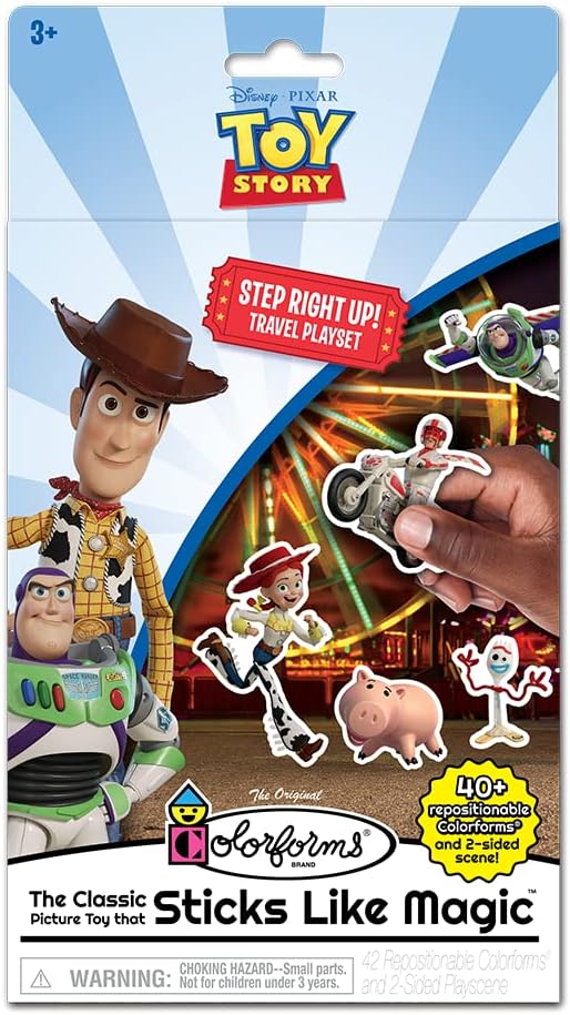 Colorforms Travel Set, Stickers for Kids – Toy Story Stickers, Arts and Crafts, Reusable Sticker Book, Kids Stickers, Toddler Crafts, Stickers for Boys, Girls, Arts & Crafts, Craft Supplies, Ages 3+