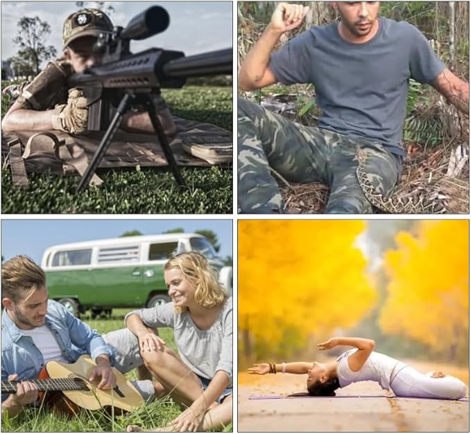 Outdoor Camping Tactical Training Shooting Mat Anti Slip Pad, Waterproof and Moisture-Proof Folding Mat Picnic Blanket Portable with Carry Strap