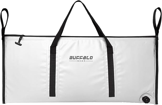 Buffalo Gear Insulated Fish Cooler Bag 40x18in 48x18in Leakproof Kill Bag Portable Waterproof Keep Ice Cold More Than 24 Hours