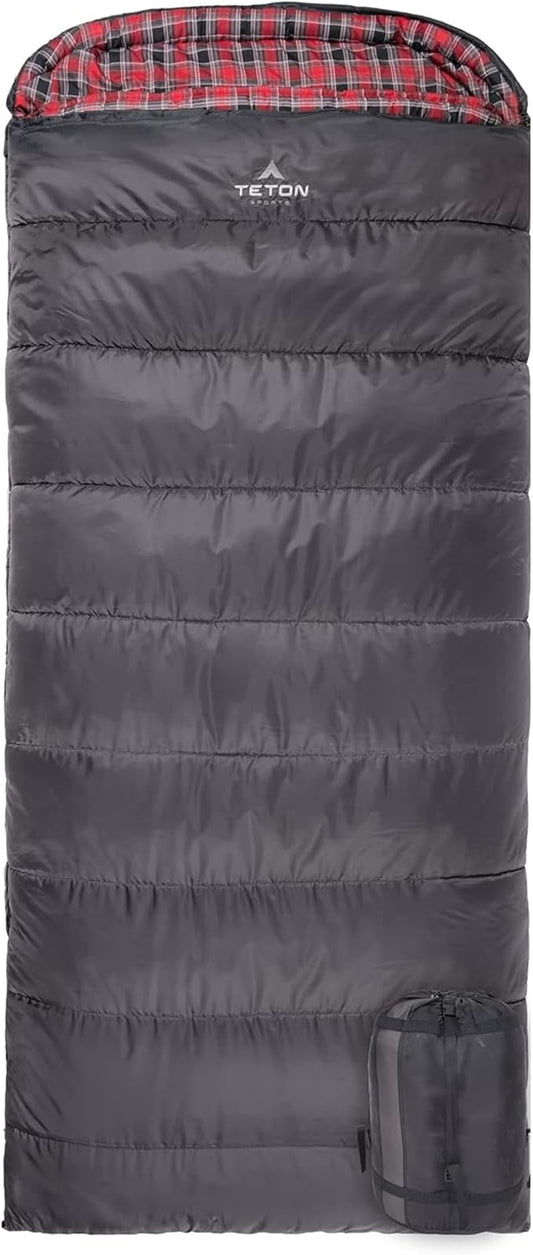 Teton Celsius XXL Sleeping Bag, Cold Weather Sleeping Bags for Adults and Kids, Camping Made Easy and Warm. Compression Sack Included, 35F, 25F, 0F, 20F Degree
