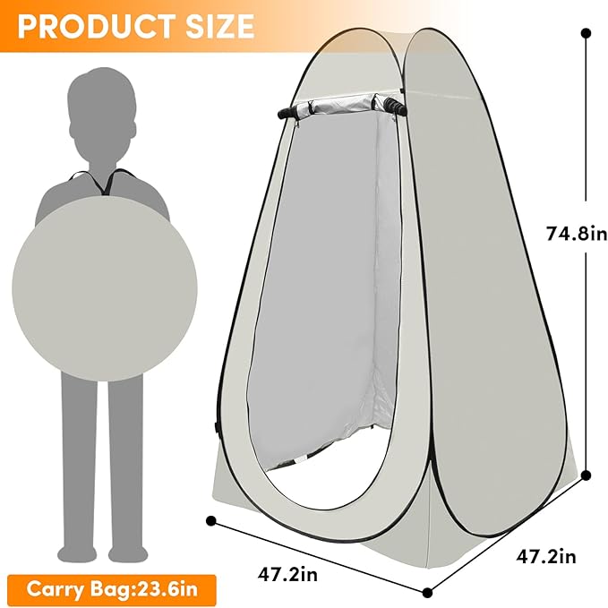 Pop Up Privacy Tent Shower Tent Changing Tent Portable Outdoor Camping Bathroom Toilet Tent Changing Dressing Room Privacy Shelters Room for Hiking and Beach Sun Shelter Picnic Fishing- Waterproof