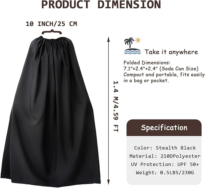 Portable Changing Room, Changing Tent for Dancers, Instant Privacy Shelter Black Cover Changing Curtain for Outdoor