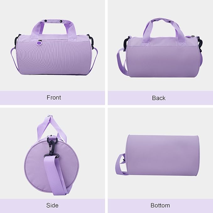 Gym Bag for Women, Waterproof Travel Bag with Wet Clothes Compartments and Adjustable Strap, Small Duffel Bag for Sports, Gyms and Weekend Getaway