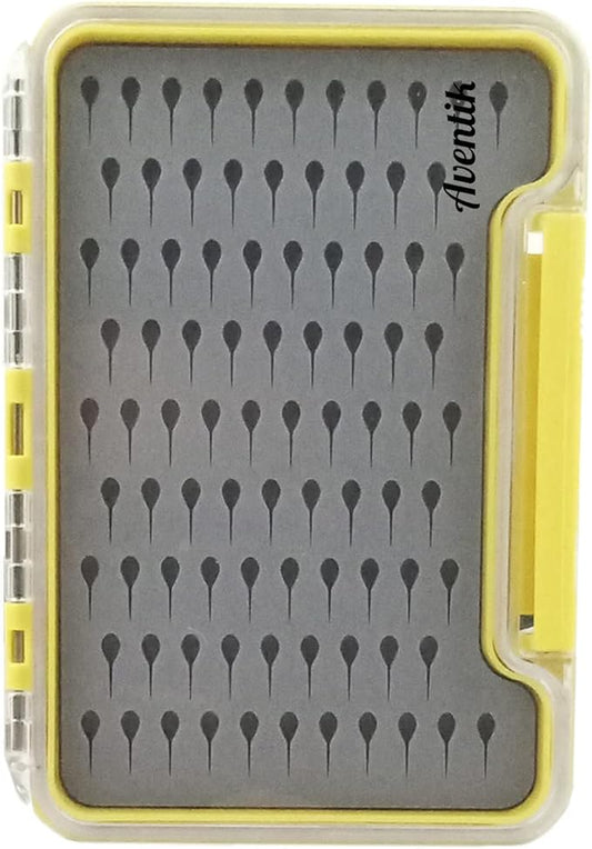 Aventik Fly Fishing Boxes Silicone Super Slim Fishing Storage Fishing Tackle Case Waterproof Best Pocket Sizes 7.36"X4.02"X0.63"/5.39"X3.74" X0.63''(1pcs-g048mt)