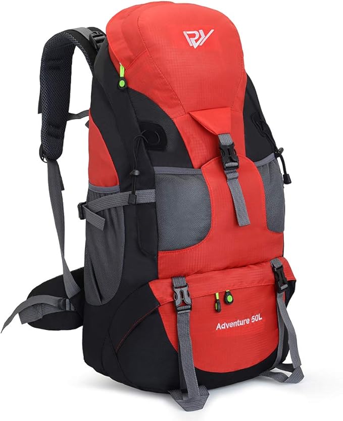 50L Hiking Backpack, Waterproof Lightweight Daypack for Outdoor Camping Travel