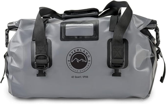 Overland Vehicle Systems Portable Dry Storage Bags (42 Quart Capacity) - Premium 1000D Construction - IPX6 Rated Waterproof Dry Bag - Heavy Duty Buckles with Robust Nylon Straps