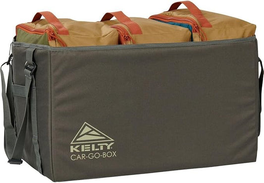 Kelty CAR-GO-Box – Camping, Tailgating, Travel Organization Kit for Trucks, Vans, SUVs, Cars – Color Coded Packing Cubes, Rugged Fabric, 45L