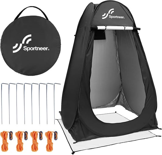 Sportneer Pop Up Privacy Shower Tent, Portable Changing Room Pop Up Changing Tent 75inches x 47inches x 47inches Shower Tent with Carry Bag for Camping & Beach, Easy Set Up, Foldable