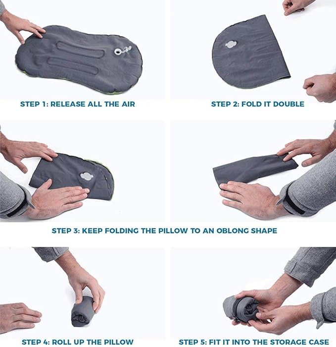 SUNYAO Ultralight Inflatable Camping Pillows - Compressible, Compact, Inflatable, Comfortable, Ergonomic Pillow for Neck & Lumbar Support While Camping,Backpacking,Hiking