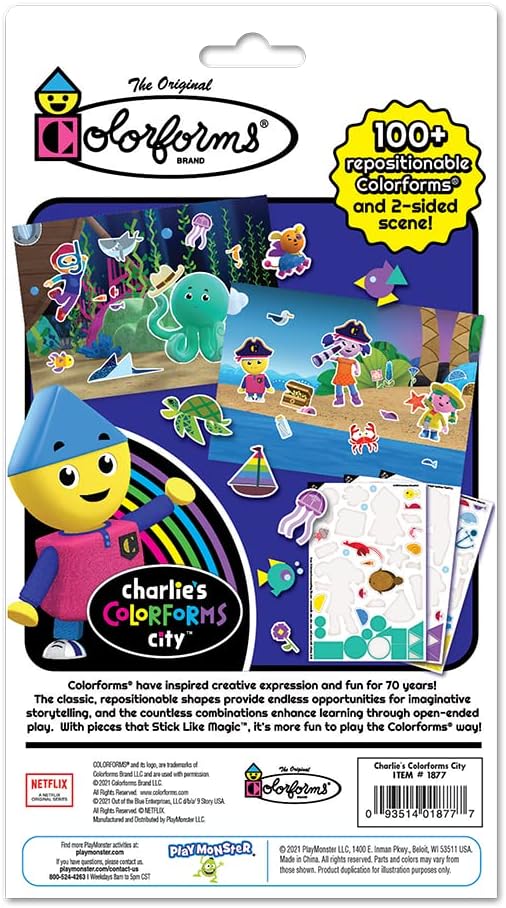 Colorforms Travel Set, Stickers for Kids – Charlie's Colorforms, Arts and Crafts, Reusable Sticker Book, Kids Stickers, Toddler Crafts, Stickers for Boys, Arts & Crafts, Craft Supplies, Ages 3+