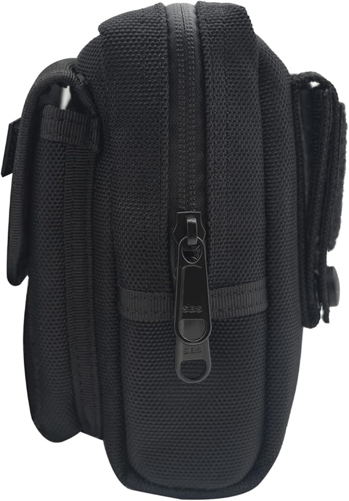 Compact Utility Gadget Pouch Tactical MOLLE Nylon Duty Belt Pouches for Police Law Enforcement Work EDC Small Tool Waist Bag for 6.1" Cellphone Outdoor Camping Hiking Organizer