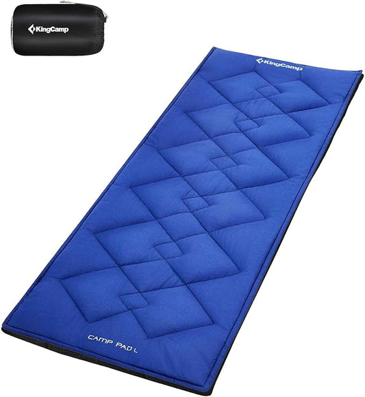 KingCamp Cot Mattress, Portable Lightweight Camping Sleeping Mat Soft Comfortable Non-Slip Cot Pad for Camp Cot, RV Bunk & Twin Beds