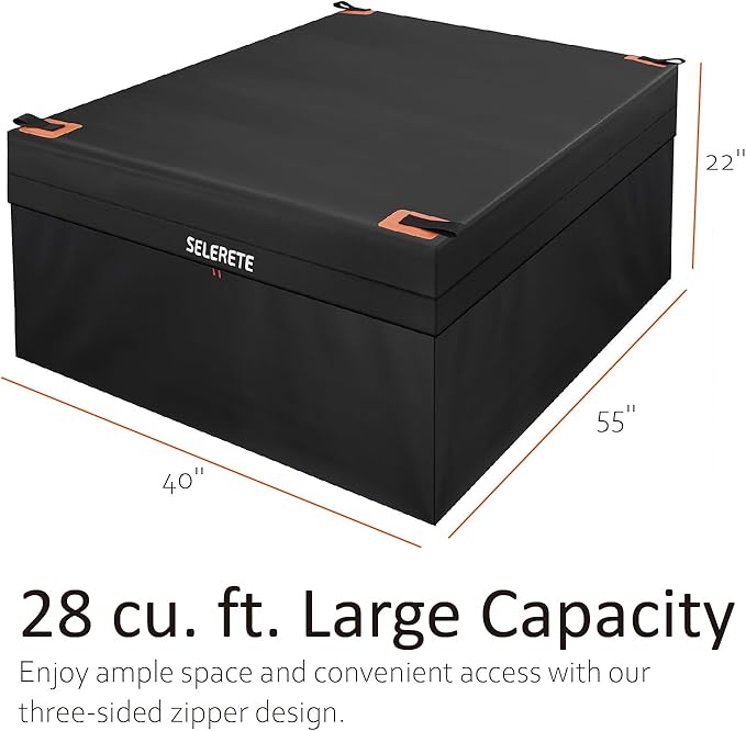100% Waterproof Truck Bed Cargo Bag, 28 Cubic Feet, Storage for Long Road Trips, Durable Waterproof Zipper,Tarpaulin PVC Vinyl UV Resistant Fabric with 4 Stretch Cord (55''x40''x22'')