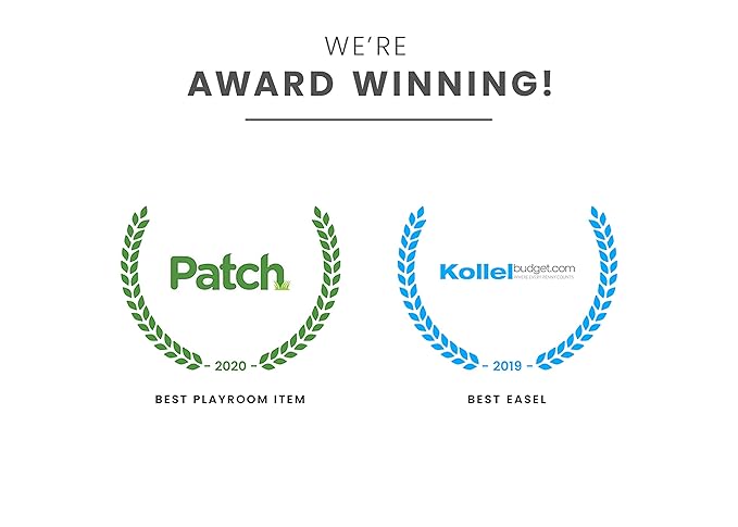 Delta Children MySize Kids Double-Sided Storage Easel -Ideal for Arts & Crafts, Drawing, Homeschooling and More, Bianca White