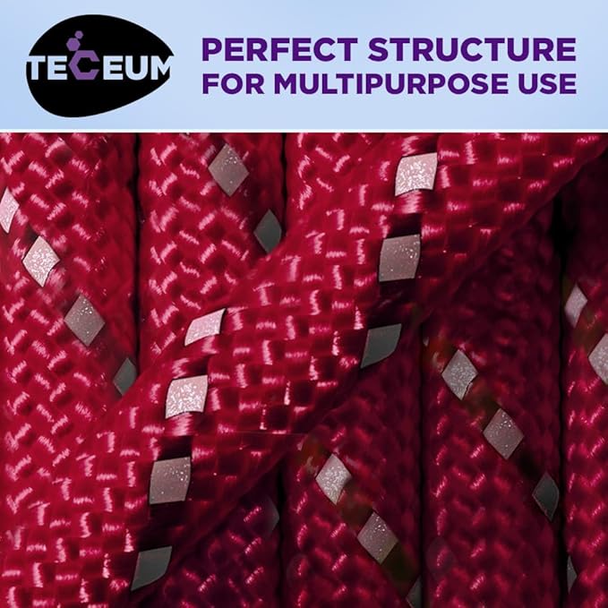 TECEUM Heavy Duty Rope 1000 – 1000ft / 200ft / 100ft / 50ft – 40+ Colors – Utility Rope for Survival & Camping Gear – Nylon String, Camping Rope, para Cord, Utility Nylon Rope, Tent Cord