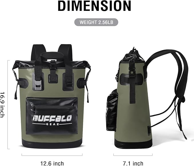 Buffalo Gear Cooler Backpack18L,30L Leakproof Camping Backpack Cooler Insulated Cooler for Picnic Beach Hiking Park Fishing