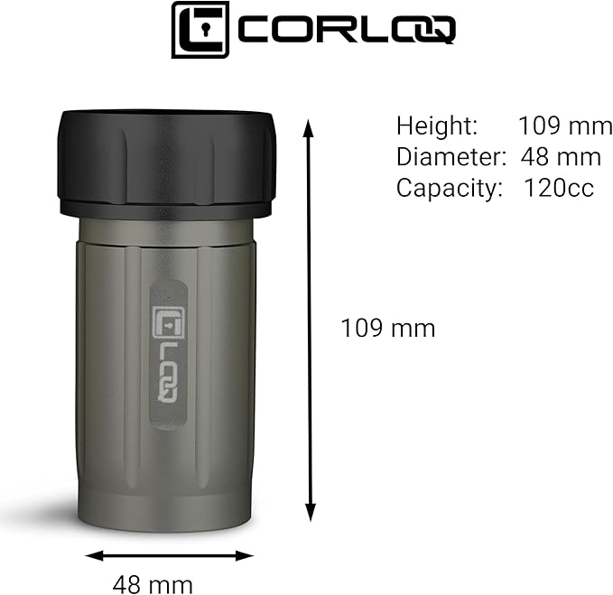 EDC120 Rugged Waterproof EDC Survival Tactical Storage Container, Zytel