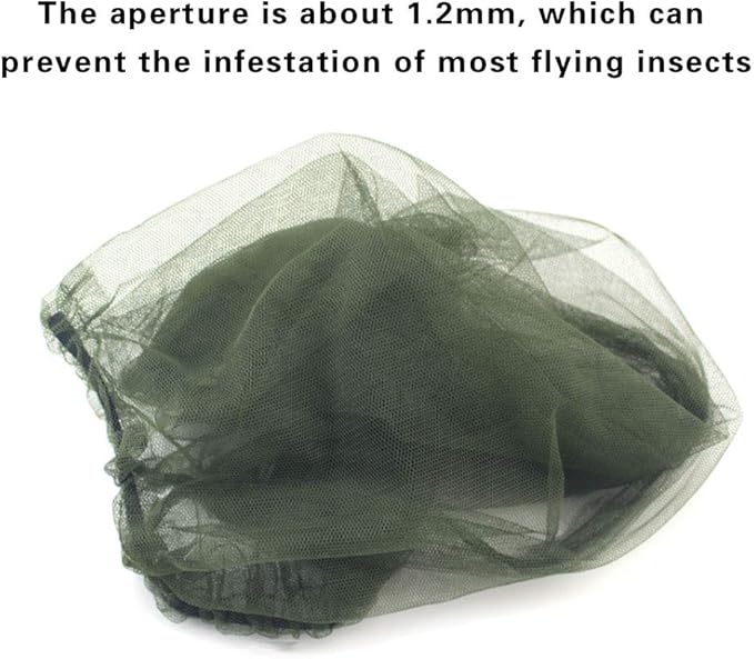 6Pcs Premium Head Net Face Mesh with Extra Fine Holes, Mosquito Hat Mask Head Cover for Camping Hiking Fishing Protecting from Insect Bug Bee Mosquito Gnats