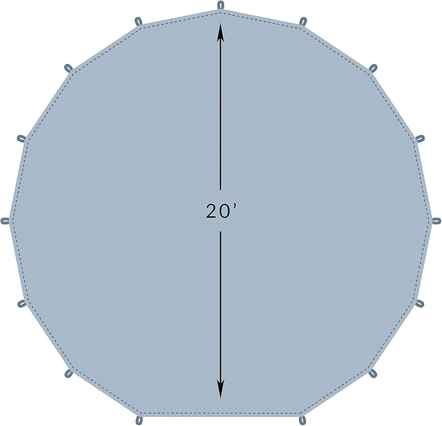 Teton Sports Tarp Footprint, Waterproof Tarp Fits Under Canvas Tent, Keeps Tent Clean and Dry, Ideal for Camping, Picnics, Outdoor Activities