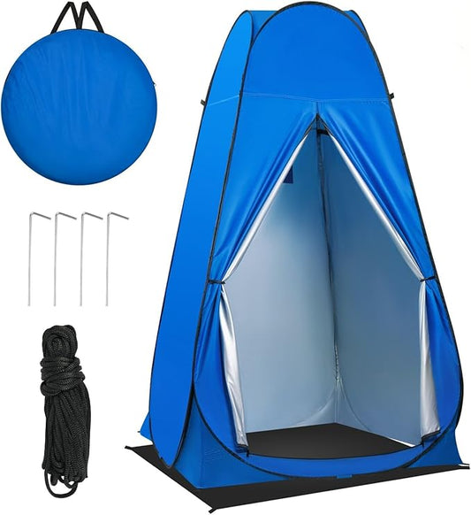 Pop Up Privacy Shower Tent, Outdoor Portable Changing Tent Camping for Camping Beach Toilet Shower Bathroom Changing Room Sun Shelter with Window with Carry Bag