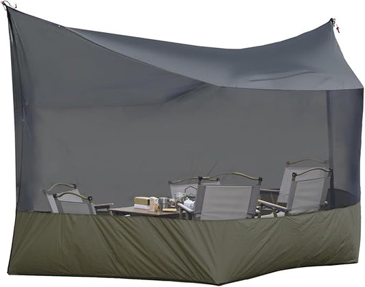Camping Tarp Mosquito Net, Hammock Screen House Camping Lightweight Bugnet for Tarp 360 Degree Protection for Camping Patio Backyard Hiking Backpacking, OD Green