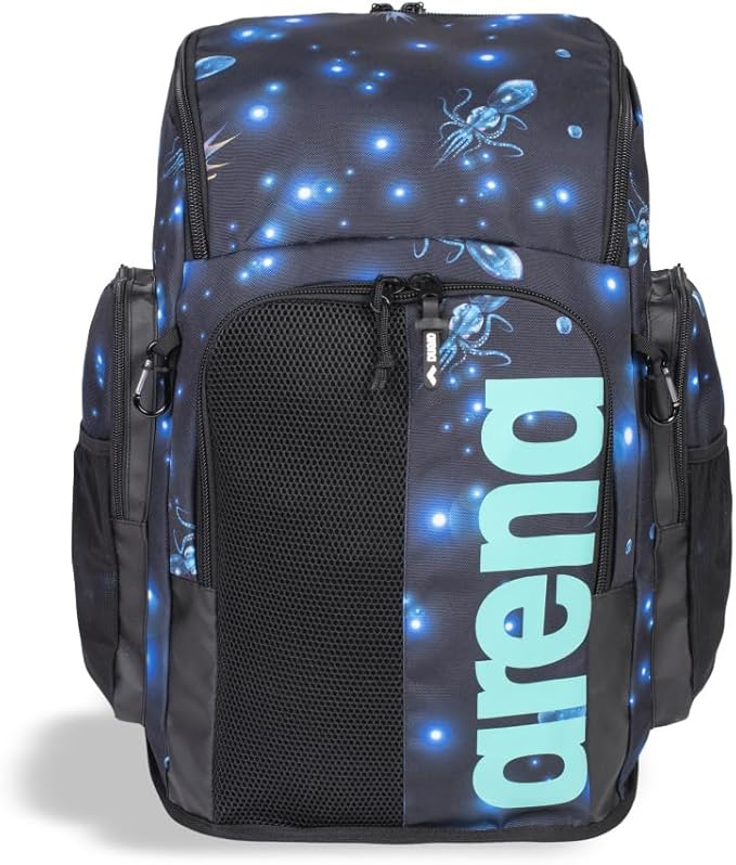 ARENA Spiky III Backpack 45 Swimming Athlete Sports Gym Rucksack Large Training Gear Equipment Swim Bag for Men and Women, 45 Liters, Aqua
