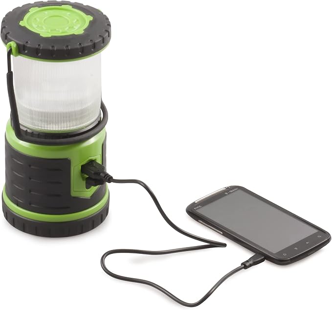 Blazin Bolt Rugged USB Rechargeable Lantern | 400 Lumen | 400 Hours of Light | 6000mAh Power Bank | 6 Modes | Camping, Emergency, Power Outage, Storm, Blizzard, Hurricane Survival
