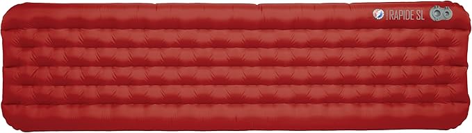 Big Agnes Rapide SL - Insulated Sleeping Pad, Ultralight, All Season Compact Backpacking and Hiking, Pumphouse Sack Included, Orange, 25x72 Wide Regular