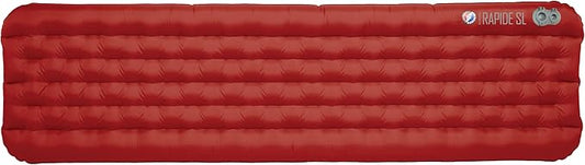 Big Agnes Rapide SL - Insulated Sleeping Pad, Ultralight, All Season Compact Backpacking and Hiking, Pumphouse Sack Included, Orange, 20x72 Regular