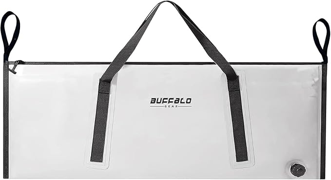 Buffalo Gear Insulated Fish Cooler Bag 40x18in 48x18in Leakproof Kill Bag Portable Waterproof Keep Ice Cold More Than 24 Hours