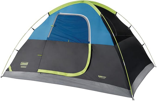 Coleman Sundome Dark Room 4/6 Person Tent, Blocks 90% of Sunlight to Keep Inside Cool, Weatherproof Tent with Rainfly Sets Up in Minutes