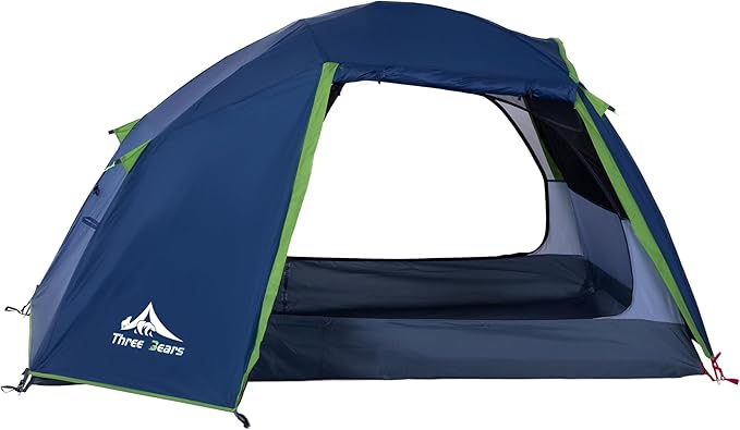 ThreeBears 2-Person Camping Tent, Waterproof & Windproof Lightweight Backpacking Tent for Hiking, Camping, Mountaineering & Travel - Durable & Easy Setup