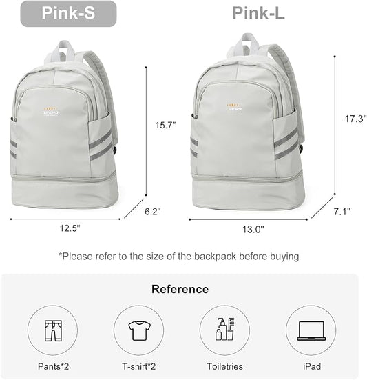 coofay Small Gym Backpack For Women Waterproof Backpack With Shoe Compartment Lightweight Travel Backpack Workout Sports Backpack Small Gym Bag