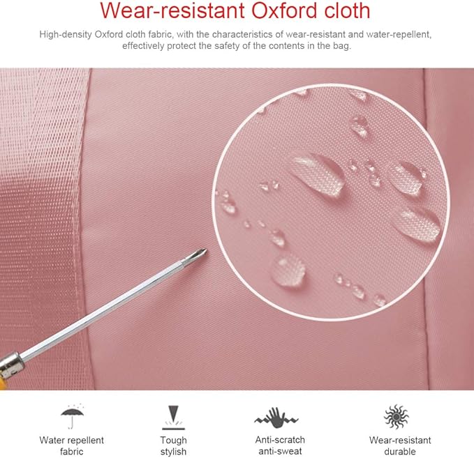 Blackwheel Sports Gym Bag With Shoe Bag Wet Bag Duffle Bag Waterproof Travel Bag for Women Cute Gym Bag Pink 29L