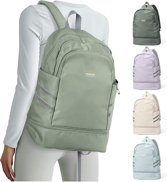 Coofay Gym Backpack for Women - Waterproof, Lightweight, Large Travel Sports Gym Bag with Shoe Compartment