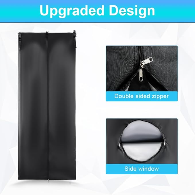 Pontoon Boat Privacy Tent Boats Curtain with Storage Bag Waterproof Portable Adjustable Hanging Changing Install Under Bimini Top 72" H 30" L 27" W