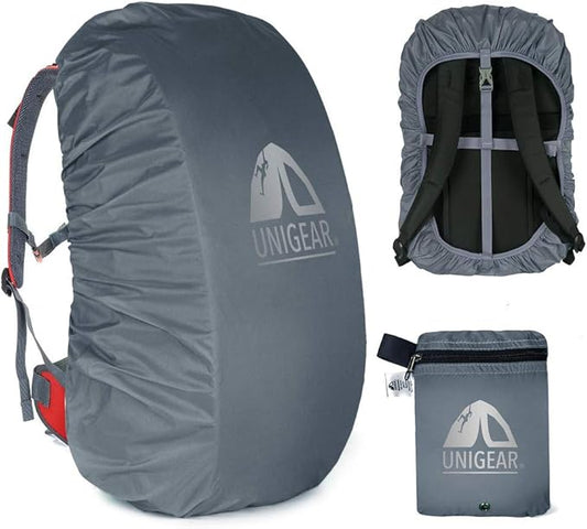 Unigear Backpack Rain Cover Waterproof Rating 5000mm, Ultraportable and Durable with 2 Anti-Slip Buckle Strap, Integrated Carry Pouch Design