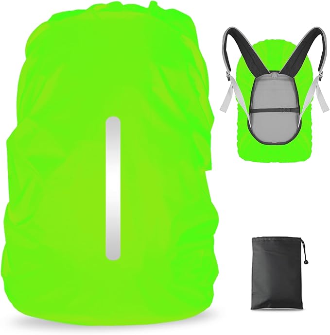 LAMA Waterproof Rain Cover for Backpack, Backpack Rain Cover with Reflective Strip and Antislip Cross Buckle Strap, Ultralight Compact Portable, for Cycling, Hiking, Camping, Traveling