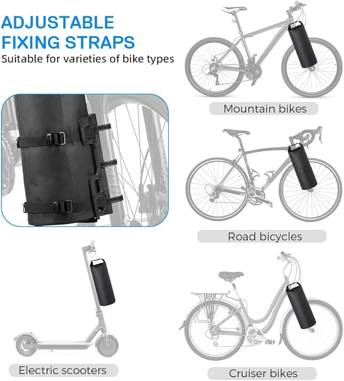 LIXADA 3L/7L Bike Fork Bag - Waterproof Dry Bag, Roll Top Design, Lightweight Bicycle Fork Bag, Portable Cycling Pack for Mountain & Road Bikes, Scooter