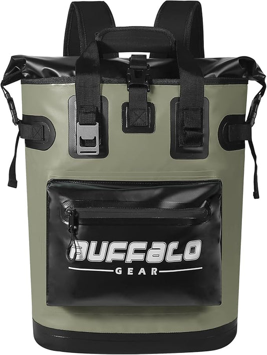 Buffalo Gear Cooler Backpack18L,30L Leakproof Camping Backpack Cooler Insulated Cooler for Picnic Beach Hiking Park Fishing