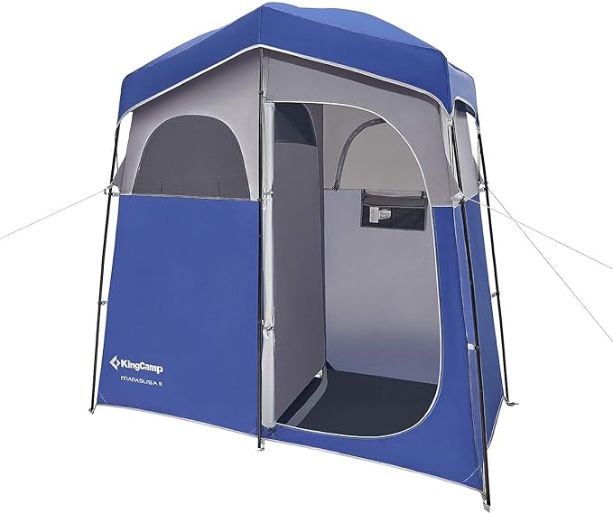 KingCamp Shower Tent, Portable Privacy Tent Outdoor Camping 1/2 Room Toilet Tents with Shower Bag & Dressing Room for Travel Beach Tailgate
